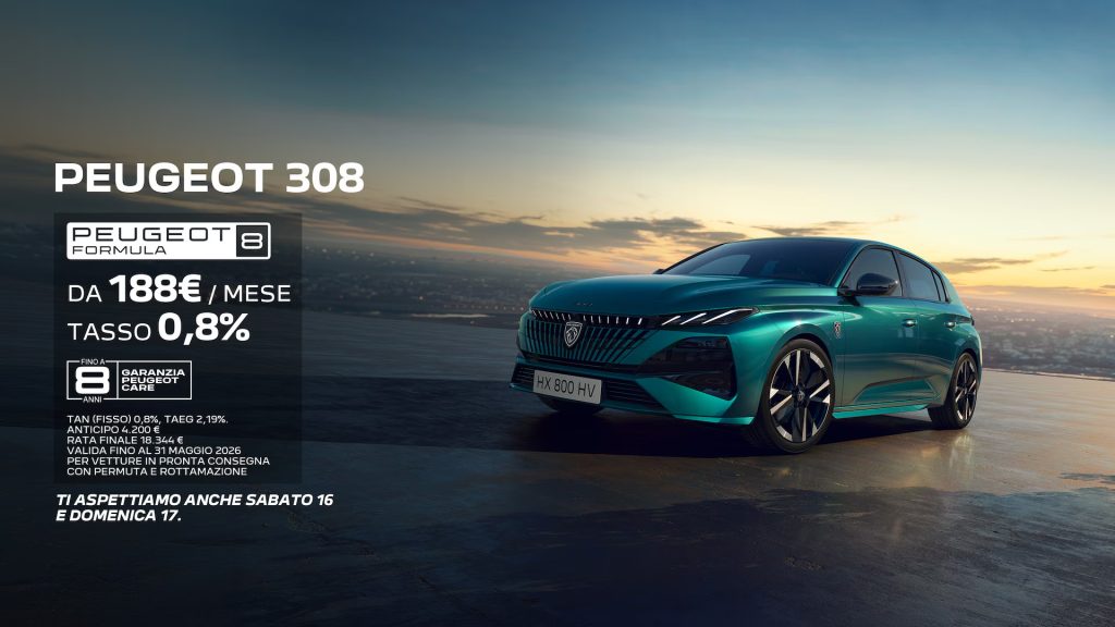 Offerta Peugeot 308 maggio