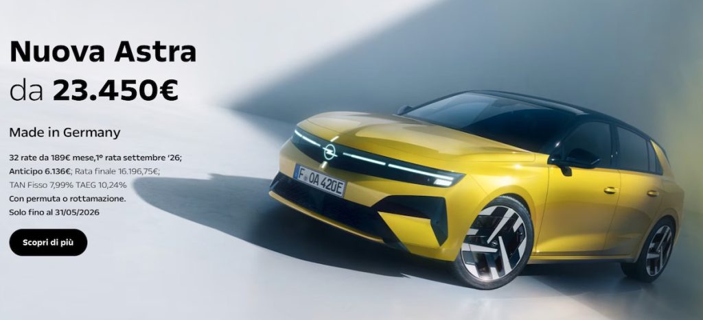 Offerte Opel Astra maggio