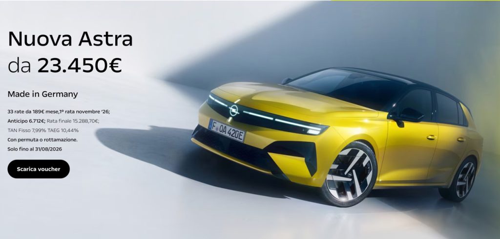 Offerte Opel Astra agosto