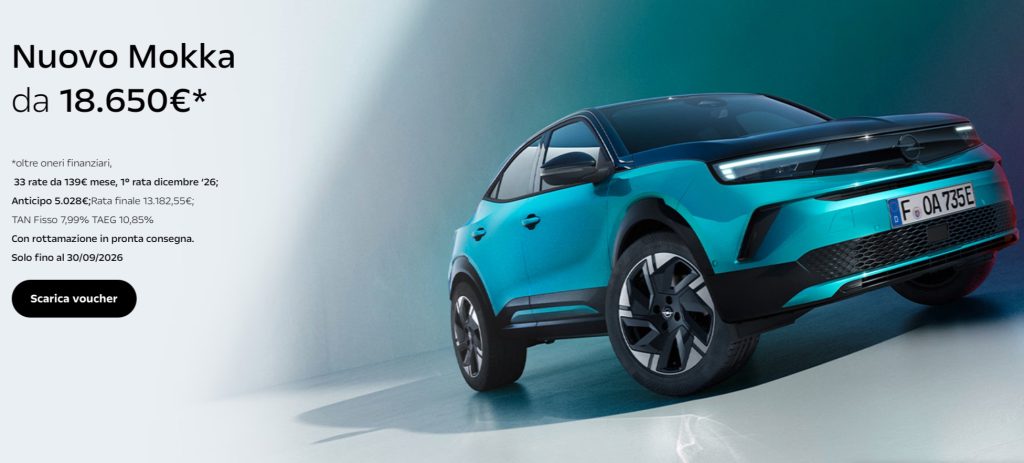 Offerte Opel Mokka settembre